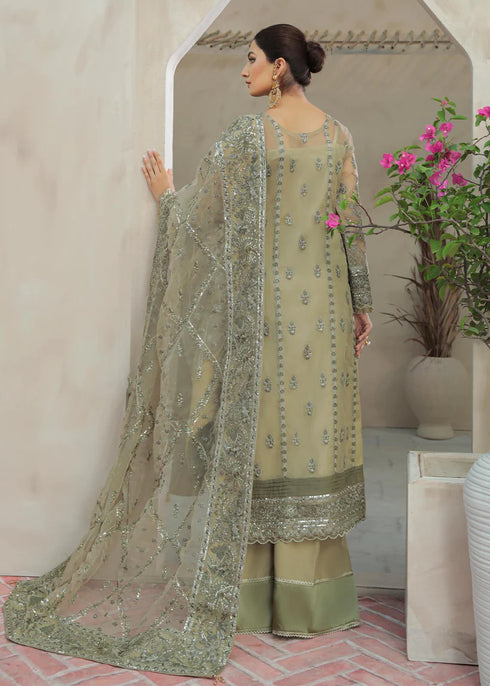 GULAAL -3PC FANCY HEAVY EMBROIDERED ORGANZA DRESS WITH 4 SIDE FULLY HEAVY EMBROIDERED ORGANZA DUPATTA- FPW-70
