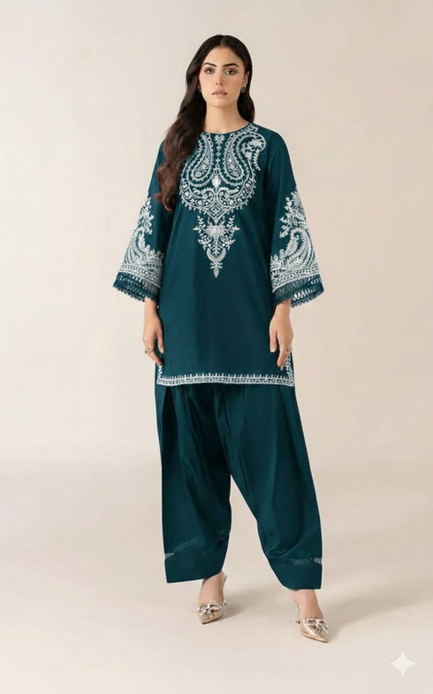 FAIRY CLOTHES -2PC EMBROIDED LAWN DRESS - FCO-25