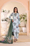 FEATHERS -3PC PRINTED LAWN DRESS WITH SILK DUPATTA- FCP-51