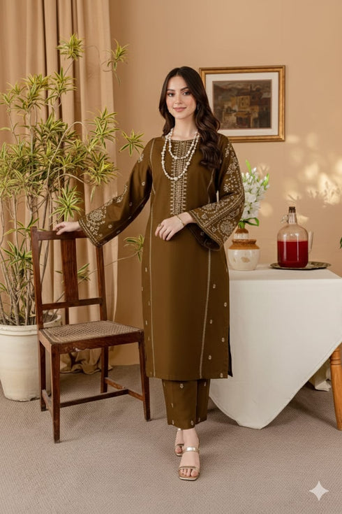 FAIRY CLOTHES -2PC EMBROIDED LAWN DRESS - FCO-28