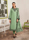 GRANEUT-3PC EMBROIDERED LAWN DRESS WITH PRINTED MONAR DUPPATA - FW-132 SEA GREEN
