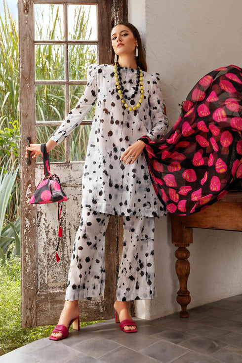 MARIA.B -PRINTED LAWN DRESS WITH CHIFFON DUPATTA- FCP-50