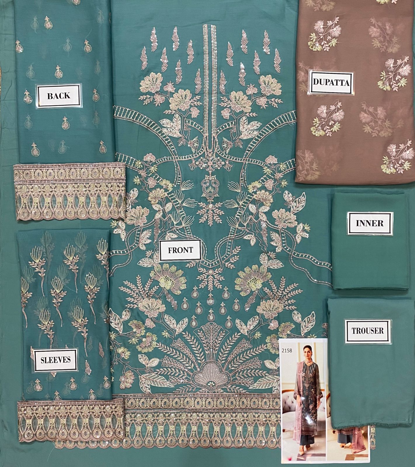 FLOSSIE -3PC FANCY EMBROIDERED CHIFFON DRESS WITH HEAVY EMBROIDERED CHIFFON DUPATTA- FPW-63