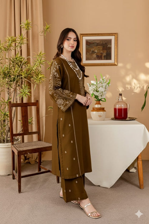 FAIRY CLOTHES -2PC EMBROIDED LAWN DRESS - FCO-28