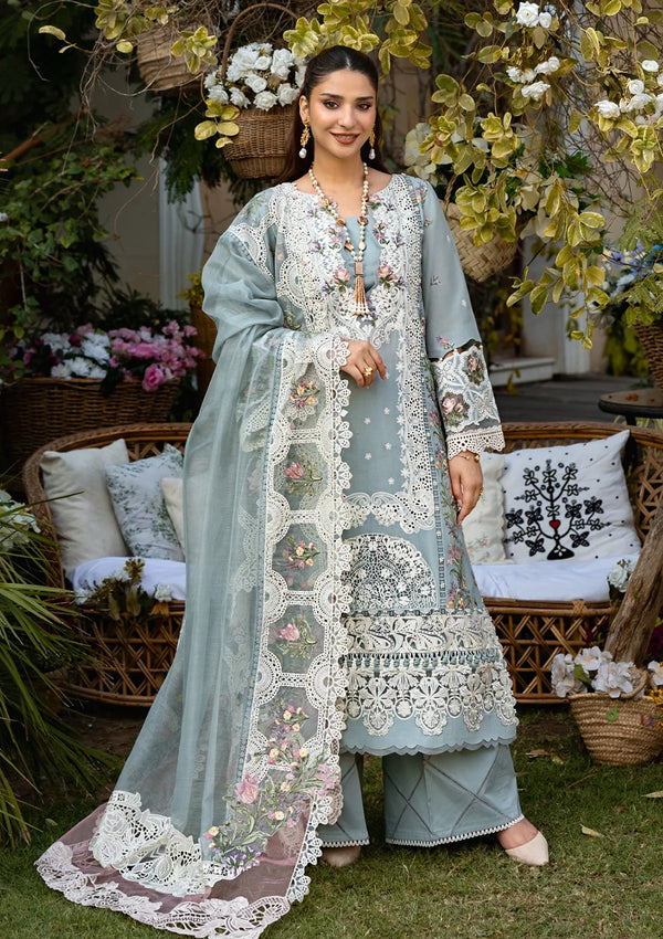 FAIRY CLOTHES -3PC EMBROIDED LAWN DRESS COTTON NET EMBROIDERED DUPPATA - FCO-23