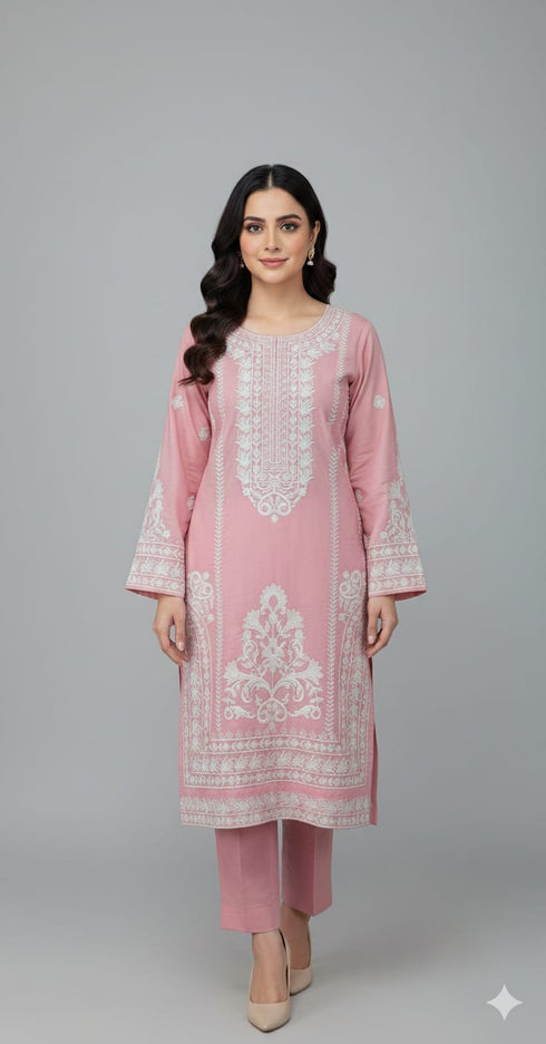 FAIRY CLOTHES -2PC EMBROIDED LAWN DRESS - FCO-10