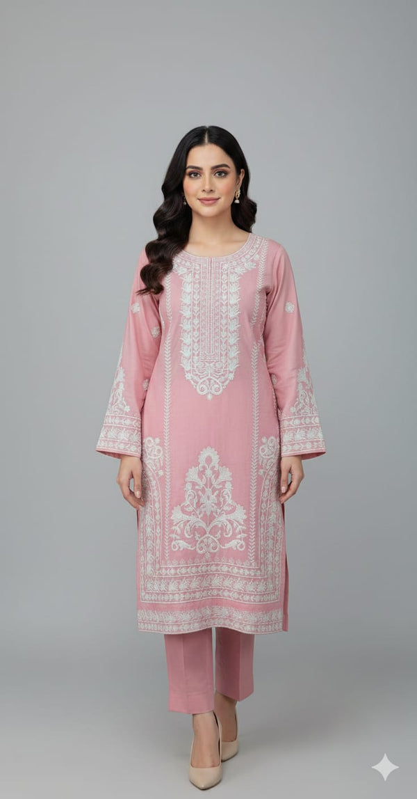 FAIRY CLOTHES -2PC EMBROIDED LAWN DRESS - FCO-10