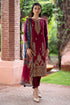 JAZMIN- 3PC DHANAK EMBROIDERED SHIRT WITH WOOL PRINT SHAWL AND TROUSER- FW-97