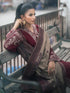 ZARA SHAHJAHAN -3PC EMBROIDERED MARINA DRESS WITH PRINTED MARINA WOOL SHAWL- FW-91