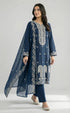 FAIRY CLOTHES-3PC EMBROIDED LAWN DRESS WITH EMBROIDED CHIFFON DUPATTA- FCO-45