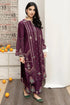 URGE -2PC EMBROIDERED DHANAK DRESS WITH DHANAK DYED TROUSER- FW-78