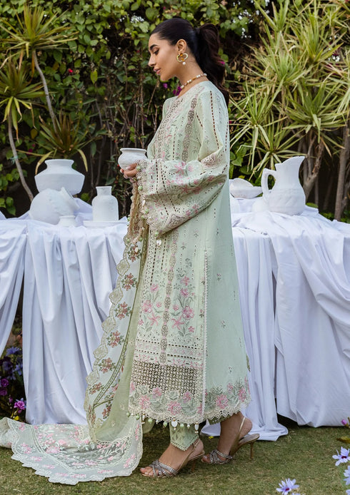 FAIRY CLOTHES -3PC EMBROIDED LAWN DRESS EMBROIDERED SLUB DUPPATA - FCO-24