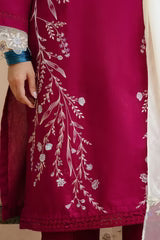 ZARA SHAHJAHAN - DHANAK EMBRIODED 3pc WITH DHANAK EMBRIODED DUPPATA - EL-12