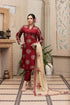 SAPPHIRE-3PC EMBROIDED LAWN DRESS WITH EMBROIDED CHIFFON DUPATTA- EL-34B