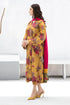 BAROQUE -3PC PRINTED DHANAK WITH PRINTED KARANDI SHAWL- FW-25