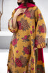 BAROQUE -3PC PRINTED DHANAK WITH PRINTED KARANDI SHAWL- FW-25