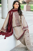 BAROQUE-3PC DHANAK EMBROIDERED SHIRT WITH DHANAK EMBROIDERED SHAWL AND EMB TROUSER-FW-13