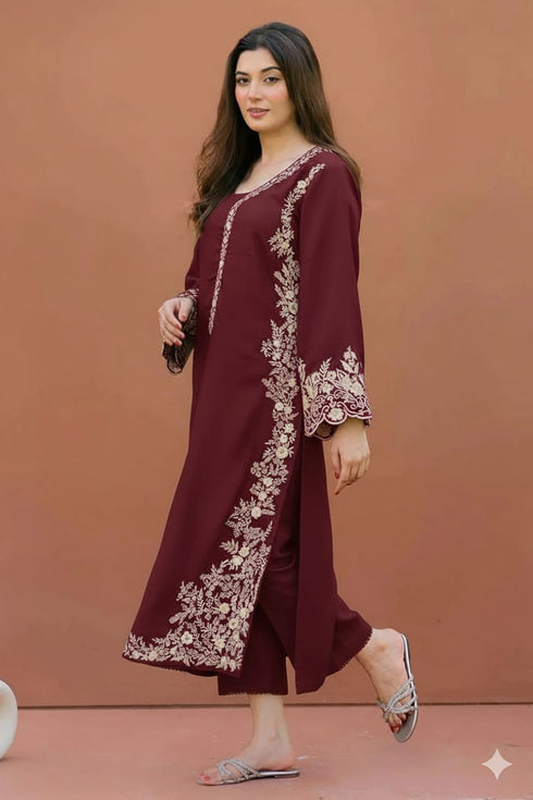 FAIRY CLOTHES -2PC EMBROIDED LAWN DRESS - FCO-02