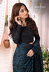 ASIM JOFA -2PC FULLY HEAVY NET EMBROIDERED SAREE WITH HEAVY EMBROIDERED SHIRT- FW-54