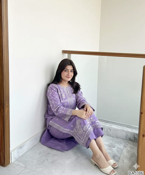 FAIRY CLOTHES -2PC EMBROIDED LAWN DRESS - FCO-04