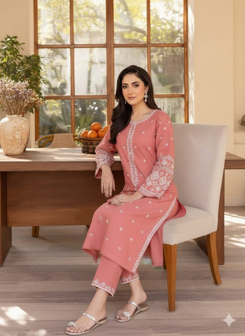 FAIRY CLOTHES -2PC EMBROIDED LAWN DRESS - FCO-22