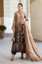 Fairy Clothes -EMBROIDED CUTWORK LINEN DRESS WITH FOUR SIDE EMBROIDED SILK DUPATTA FN-143