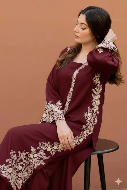 FAIRY CLOTHES -2PC EMBROIDED LAWN DRESS - FCO-02