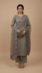 AIRY CLOTHES -3PC EMBROIDED LAWN DRESS WITH EMBROIDED CHIFFON DUPATTA- FCO-37