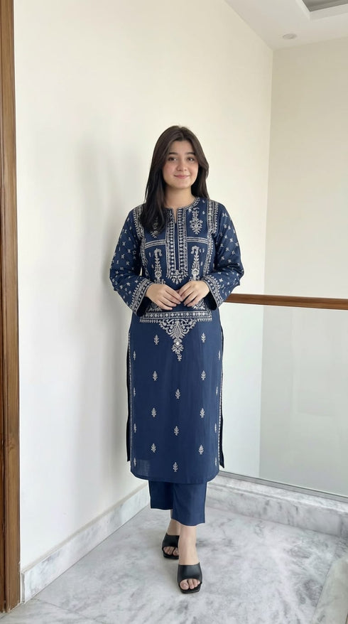 FAIRY CLOTHES -2PC EMBROIDED LAWN DRESS - FCO-06