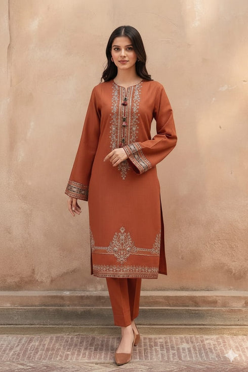 FAIRY CLOTHES -2PC EMBROIDED LAWN DRESS - FCO-30