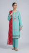 FAIRY CLOTHES-3PC EMBROIDED LAWN DRESS WITH EMBROIDED CHIFFON DUPATTA- FCO-49