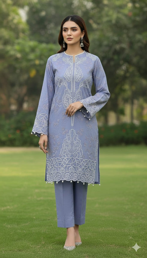 FAIRY CLOTHES -2PC EMBROIDED LAWN DRESS - FCO-23