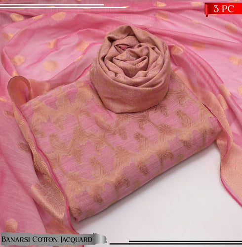 BANARSI COTTON JACQUARD 3 PIECE SUIT