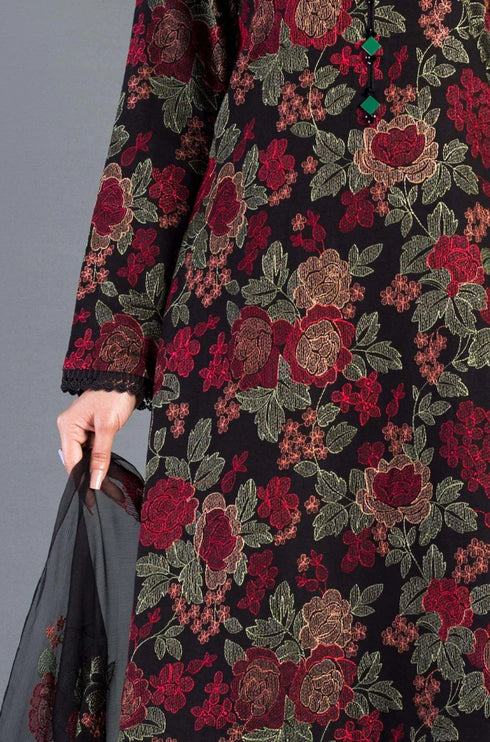 BAREEZE -3PC EMBROIDED LAWN DRESS WITH EMBROIDED CHIFFON DUPATTA- FCO-145