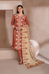 IZNIK-3PC DHANAK EMBROIDERED SHIRT WITH DHANAK EMBROIDERED SHAWL & TROUSER-FW-18
