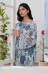 BAROQUE -3PC PRINTED KARANDI WITH PRINTED KARANDI SHAW FSW-10