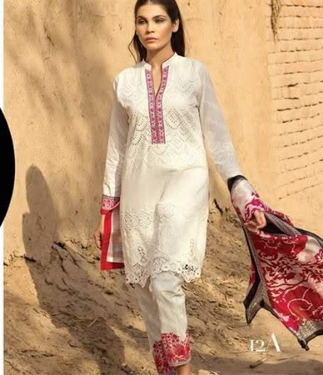SANA SAFFINAZ -3PC EMBROIDERED SHIRT AND LAWN TROUSER WITH PRINTED SILK DUPPATA FCF-011