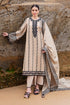 CROSS STITCH-3PC DHANAK EMBROIDERED SHIRT WITH DHANAK EMBROIDERED SHAWL AND TROUSER FW-2