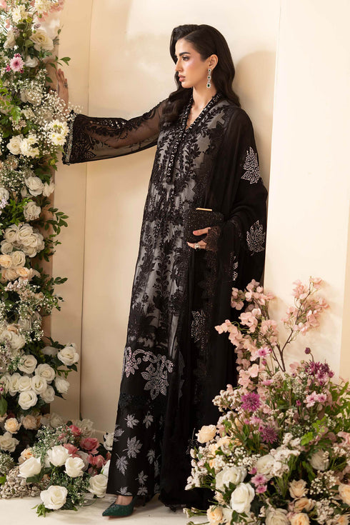 FAIRY CLOTHES -EMBROIDED CUTWORK LINEN DRESS WITH FOUR SIDE EMBROIDED COTTON DUPATTA FN-BR-1522