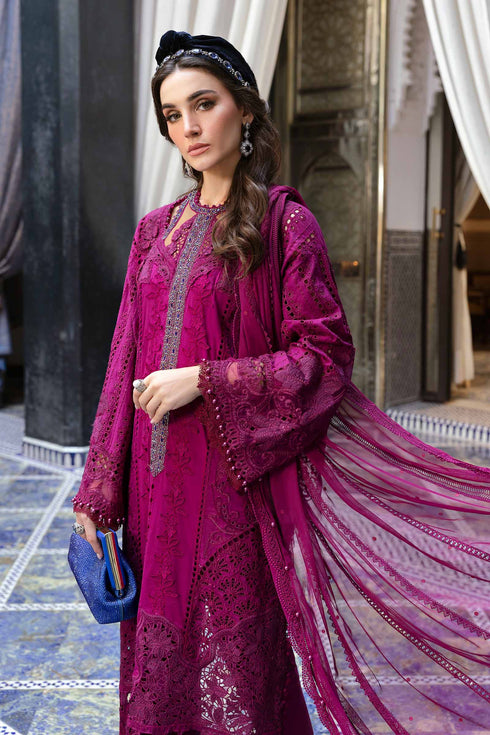 FAIRY CLOTHES -3PC EMBROIDED LAWN DRESS CHIFFON EMBROIDERED DUPPATA - FCO-30 BR -1207A