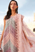 MARIA B - 3PC EMBROIDED CUTWORK LAWN DRESS WITH FOUR SIDE EMBROIDED BURNOUT ORGANZA DUPATTA- FCO-28A