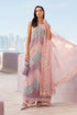 MARIA B - 3PC EMBROIDED CUTWORK LAWN DRESS WITH FOUR SIDE EMBROIDED BURNOUT ORGANZA DUPATTA- FCO-28A
