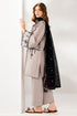 JAZMIN-3PC DHANAK EMBROIDERED SHIRT WITH CHIFFON EMB DUPATTA AND TROUSER-FW-7