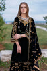 EMAAN ADEEL -3PC HEAVY EMBROIDERED VELVET DRESS WITH 4 SIDE HEAVY EMBROIDERED MASORI DUPATTA- FPW-59