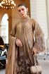 Fairy Clothes -EMBROIDED CUTWORK LINEN DRESS WITH FOUR SIDE EMBROIDED SILK DUPATTA FN-143
