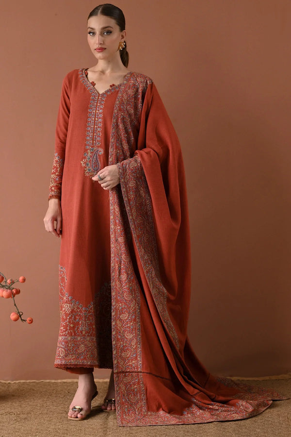 BATIK-3PC LAWN EMBROIDERED SHIRT WITH CHIFFON EMBROIDERED DUPATTA FCO-52B