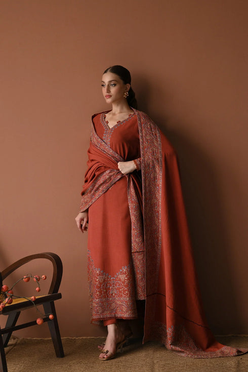 BATIK-3PC LAWN EMBROIDERED SHIRT WITH CHIFFON EMBROIDERED DUPATTA FCO-52B