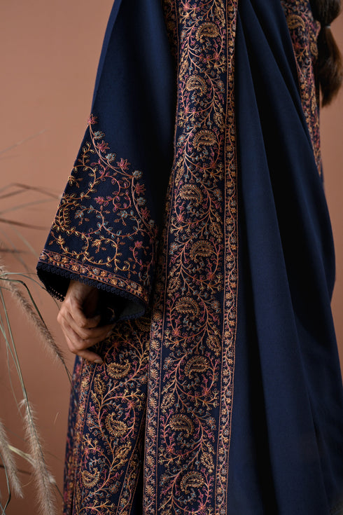 BATIK-3PC DHANAK EMBROIDERED SHIRT WITH DHANAK EMBROIDERED SHAWL AND TROUSER-FW-231