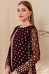 MARIA.B -3PC EMBROIDERED FANCY VELVET DRESS WITH BROSHIA NET DUPATTA- FPW-49