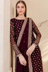 MARIA.B -3PC EMBROIDERED FANCY VELVET DRESS WITH BROSHIA NET DUPATTA- FPW-49